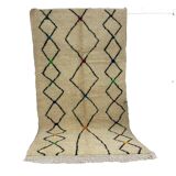 Handmade wool Berber rug 250 X 132 CM