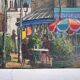 Old painting painting on canvas Montmartre, Paris