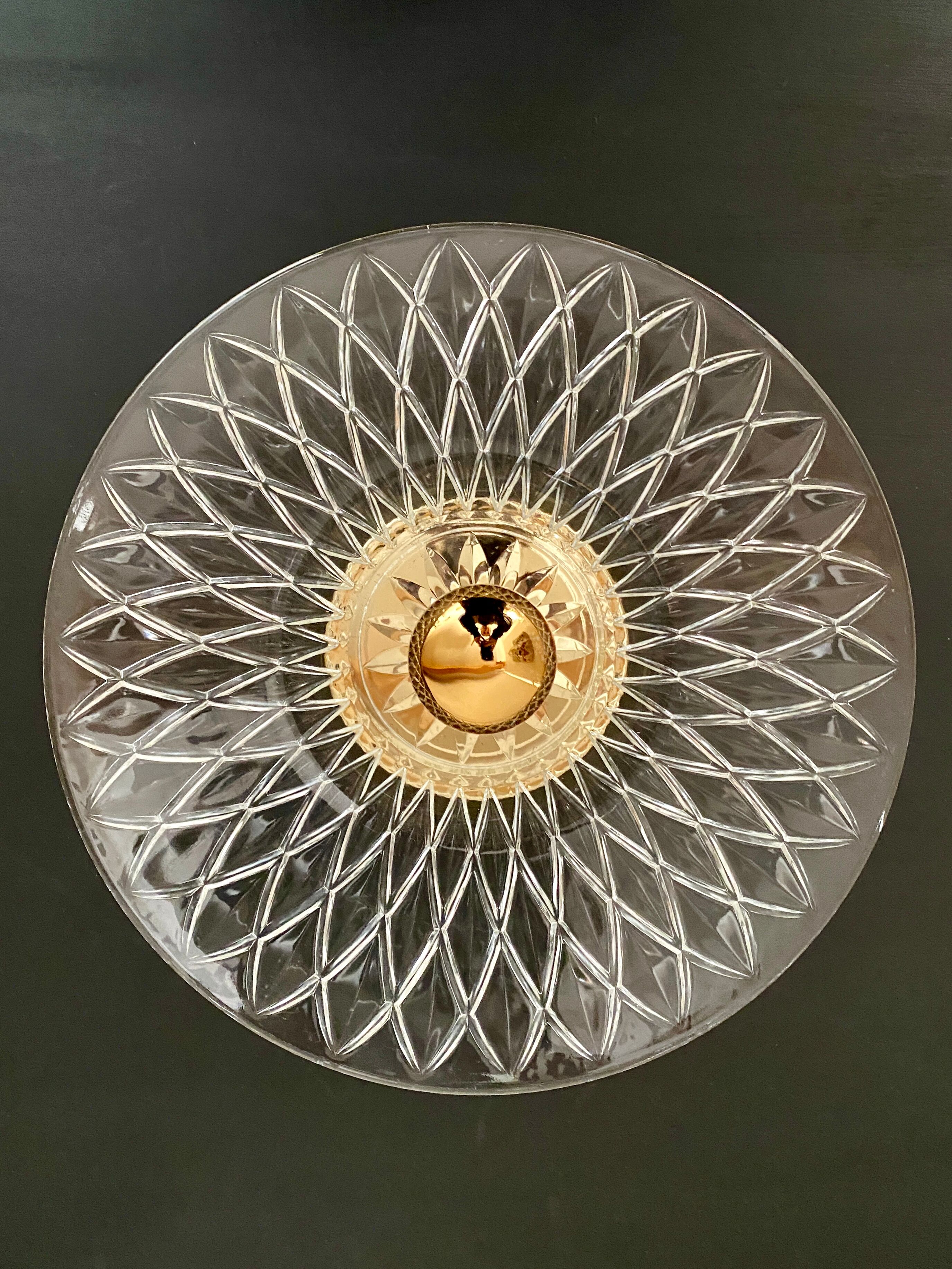 Vintage lampshade in chiseled glass