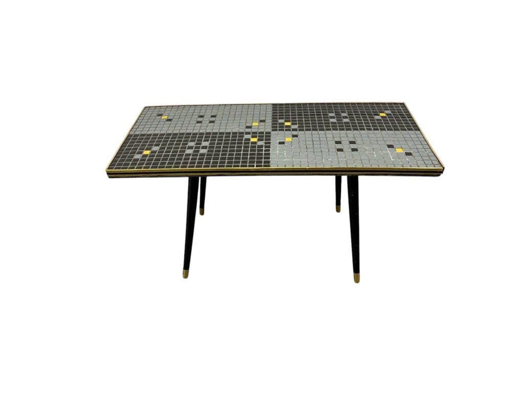 Table basse vintage mosaïque / table d'appoint / table à carreaux