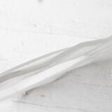 Vintage Swirl Design Glass Platter / Minimalist White Centerpiece / Italy