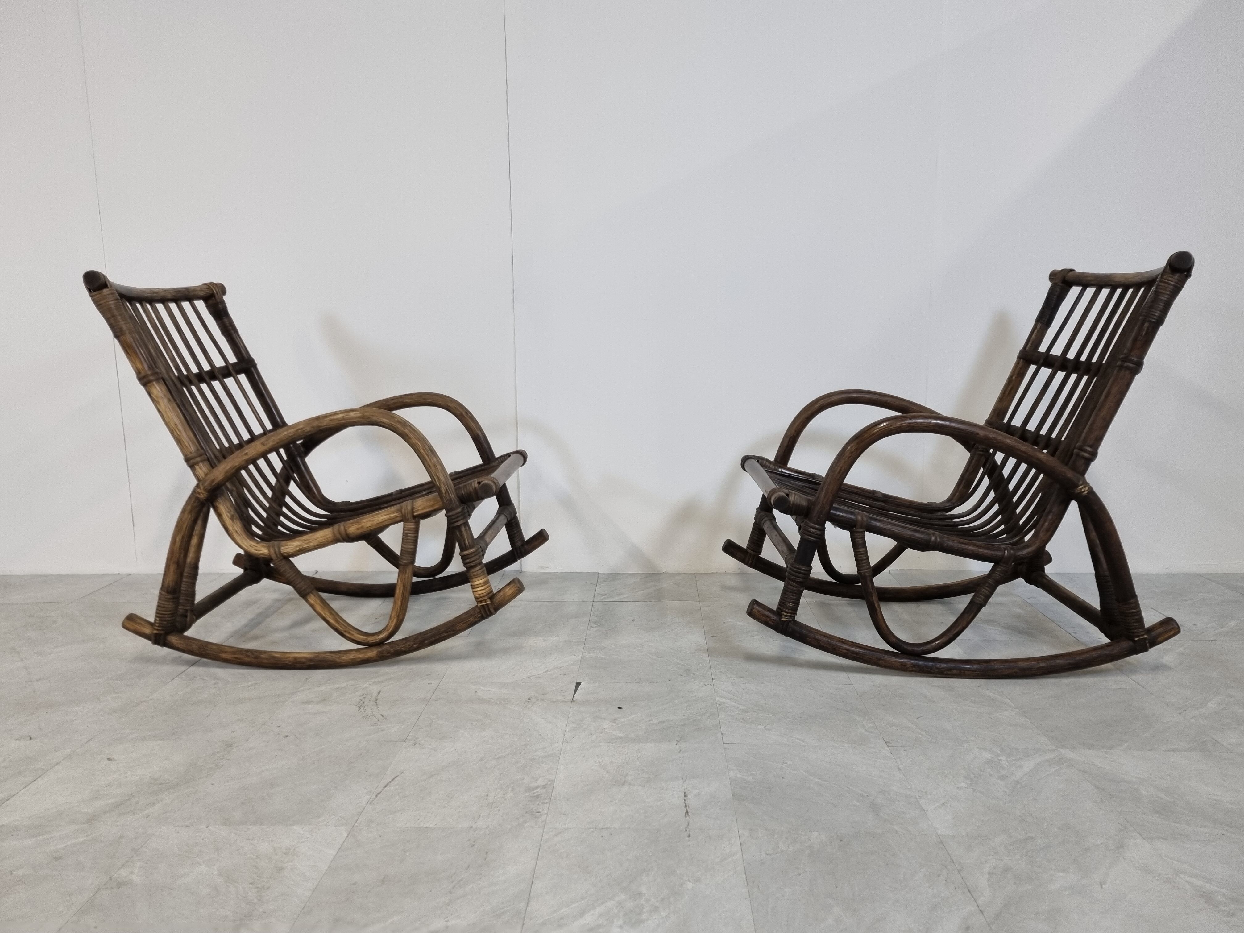Pair of vintage bentwood rocking chairs, 1960s