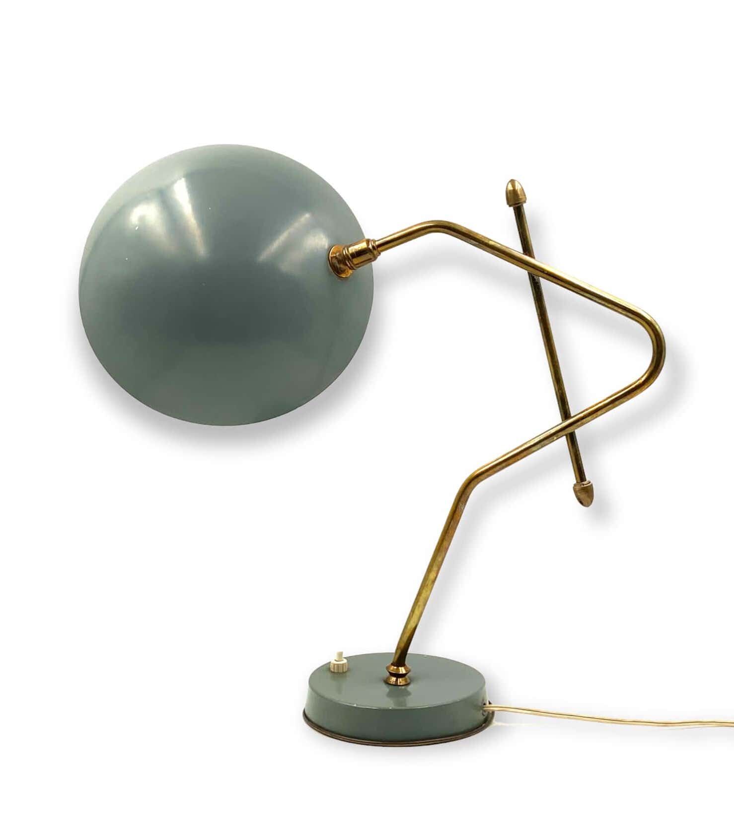 Light blue table lamp, France 1960s