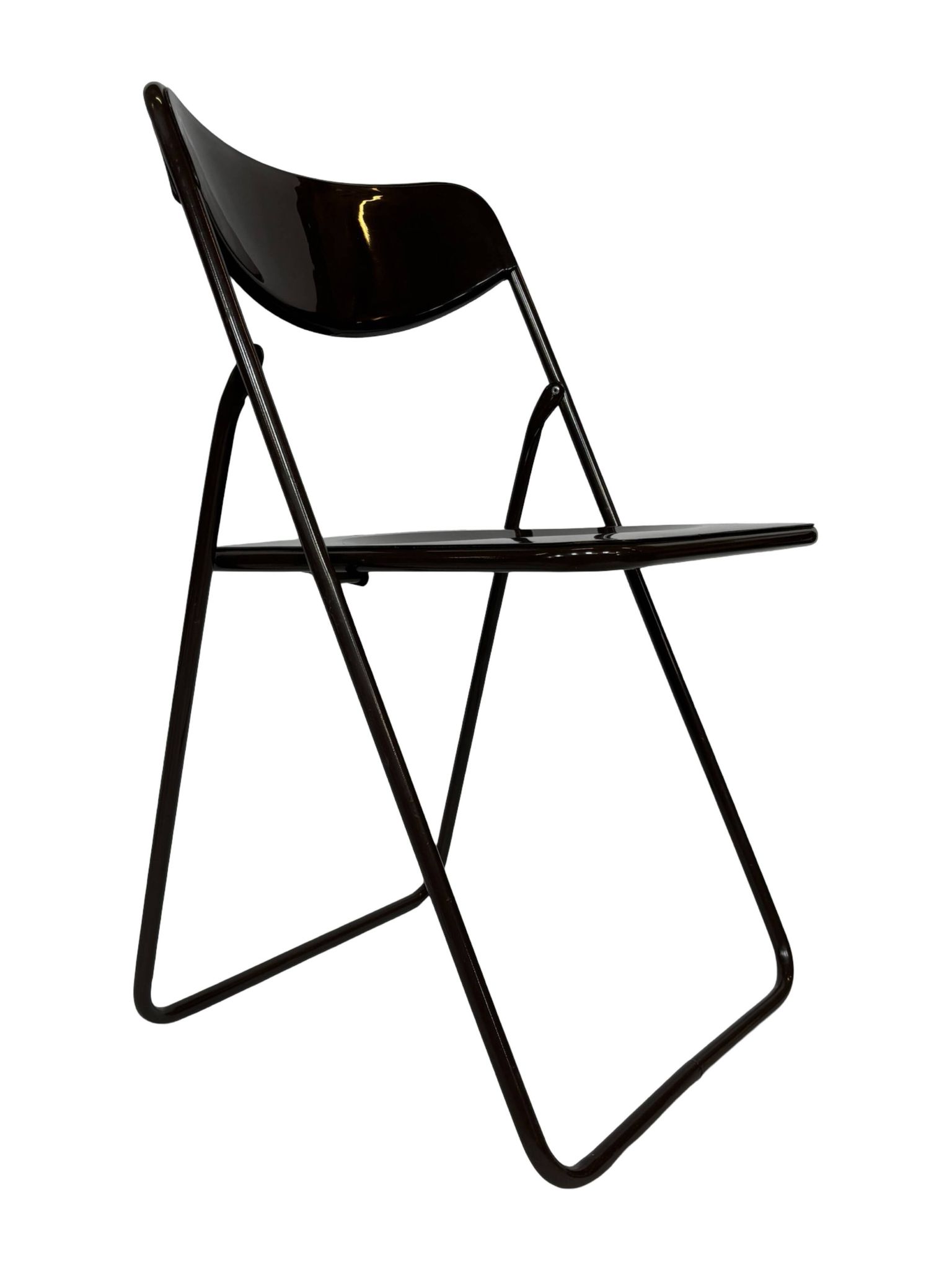 Vintage Ted Folding chairs Niels Gammelgaard for Ikea - Set of four - in Dark Brown