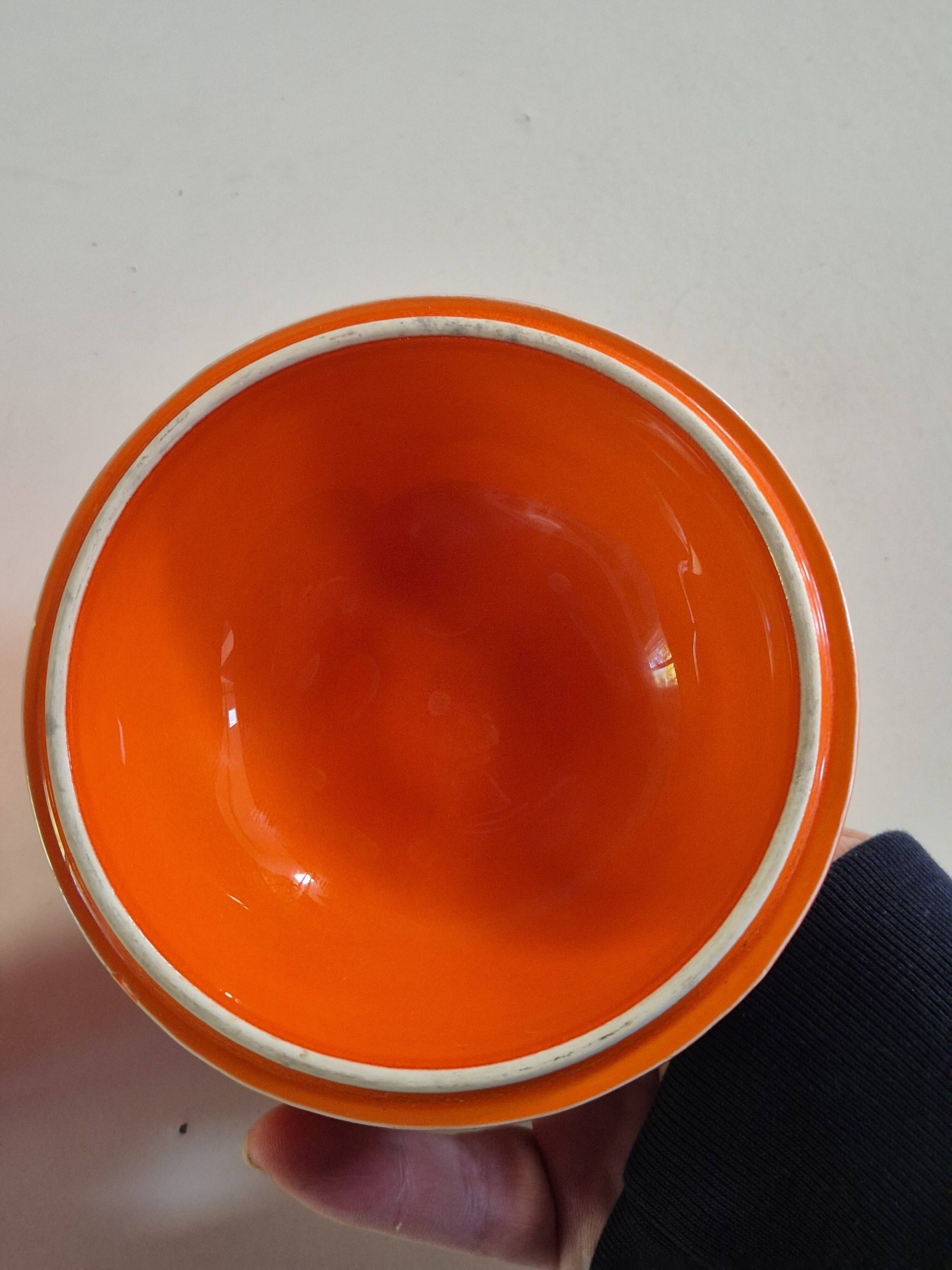 retro vintage orange slip box