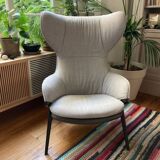 Bicolour armchair P22 Cassina designed by Patrick Norguet