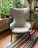Bicolour armchair P22 Cassina designed by Patrick Norguet