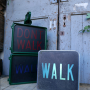 American fiberglass fire plate don't walk