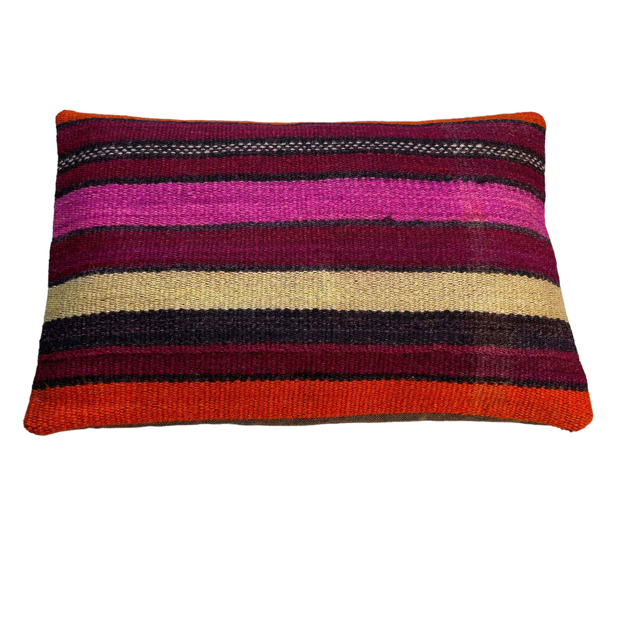 Vintage turkish kilim cushion cover, 30 x 50 cm