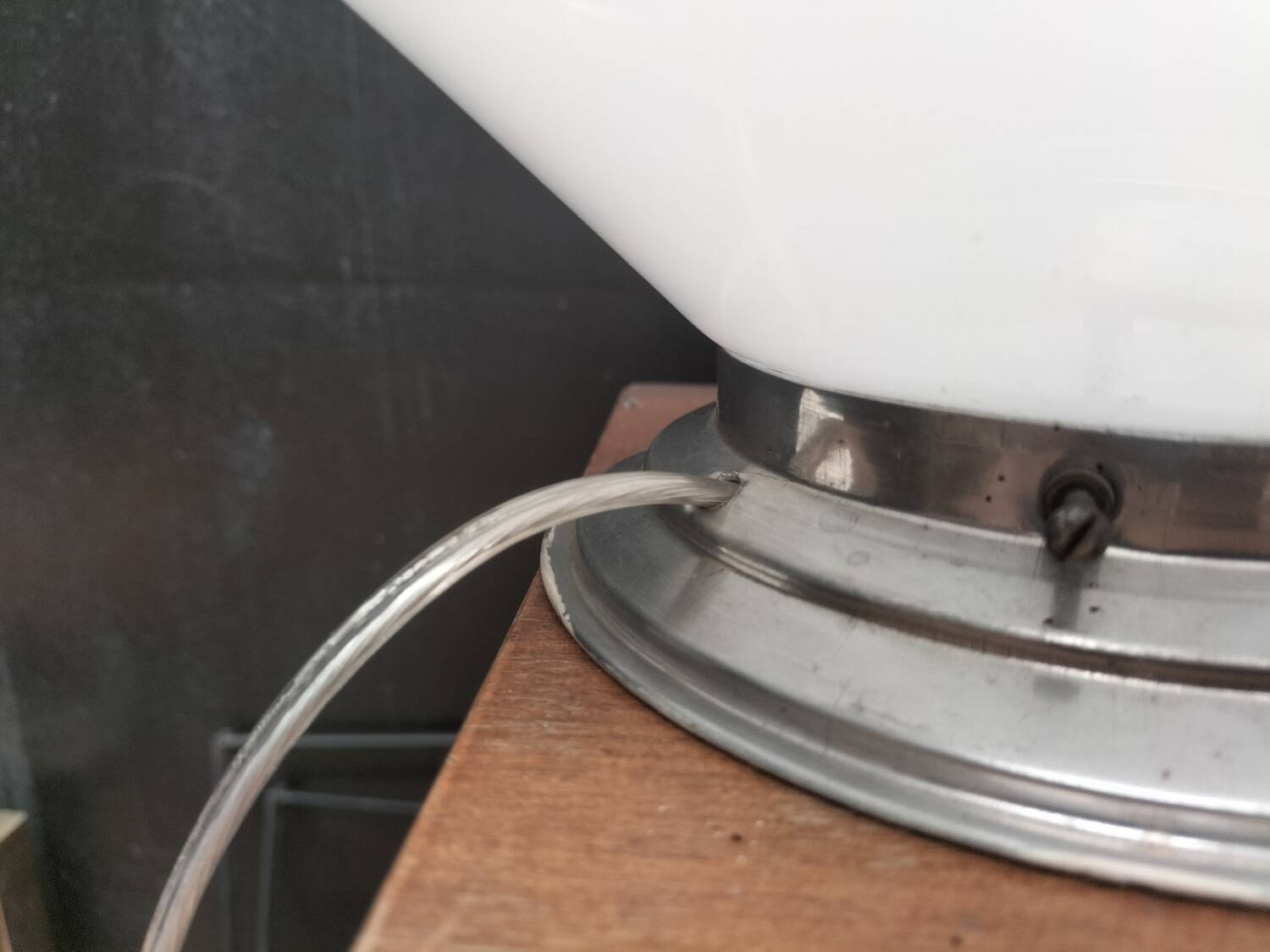 Pair of opaline lamps