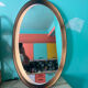 Sublime Vintage Oval Mirror with Lights (1970s/1980s) 50x80 cm – Style