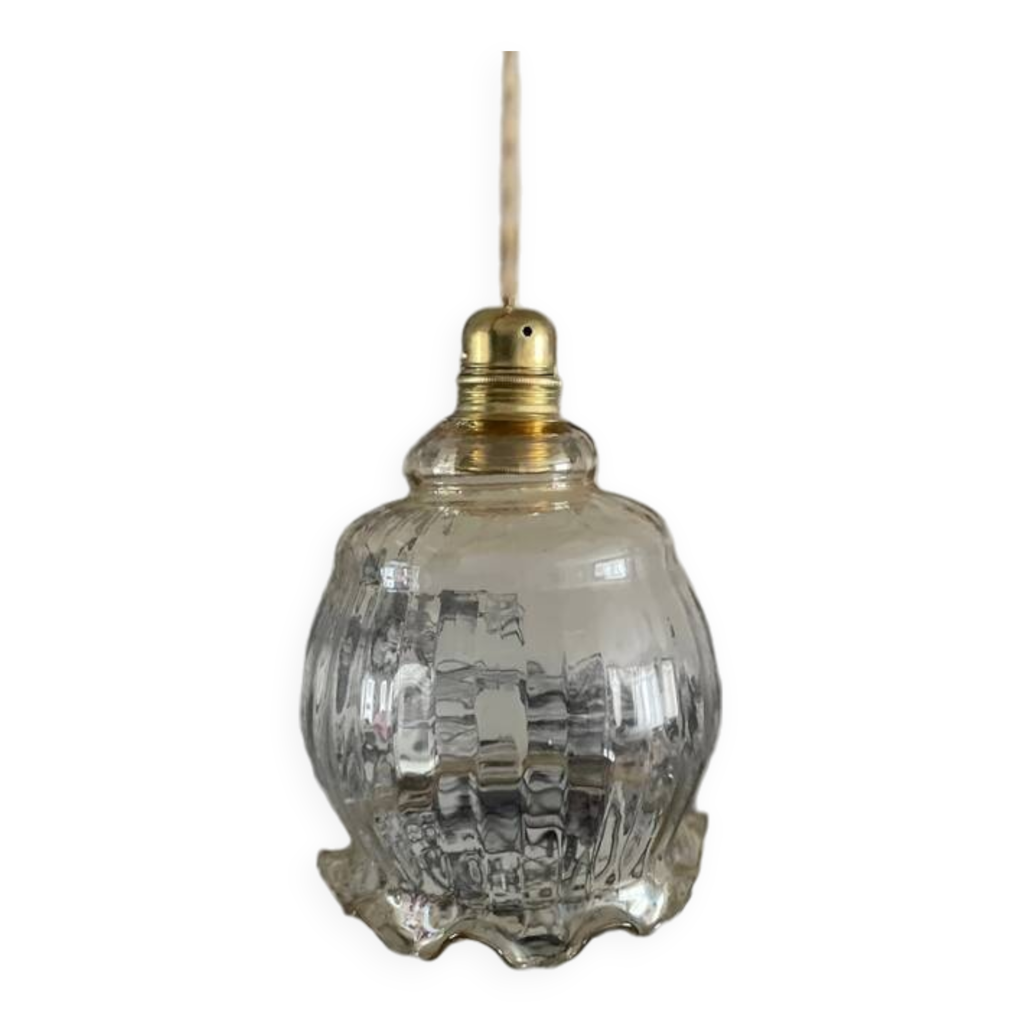 Vintage amber glass chandelier