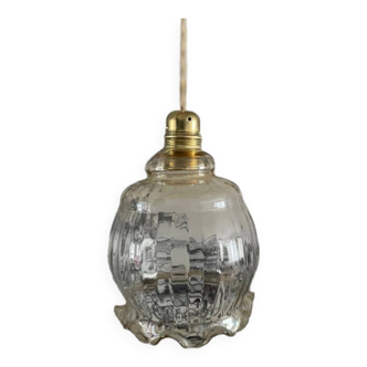 Vintage amber glass chandelier