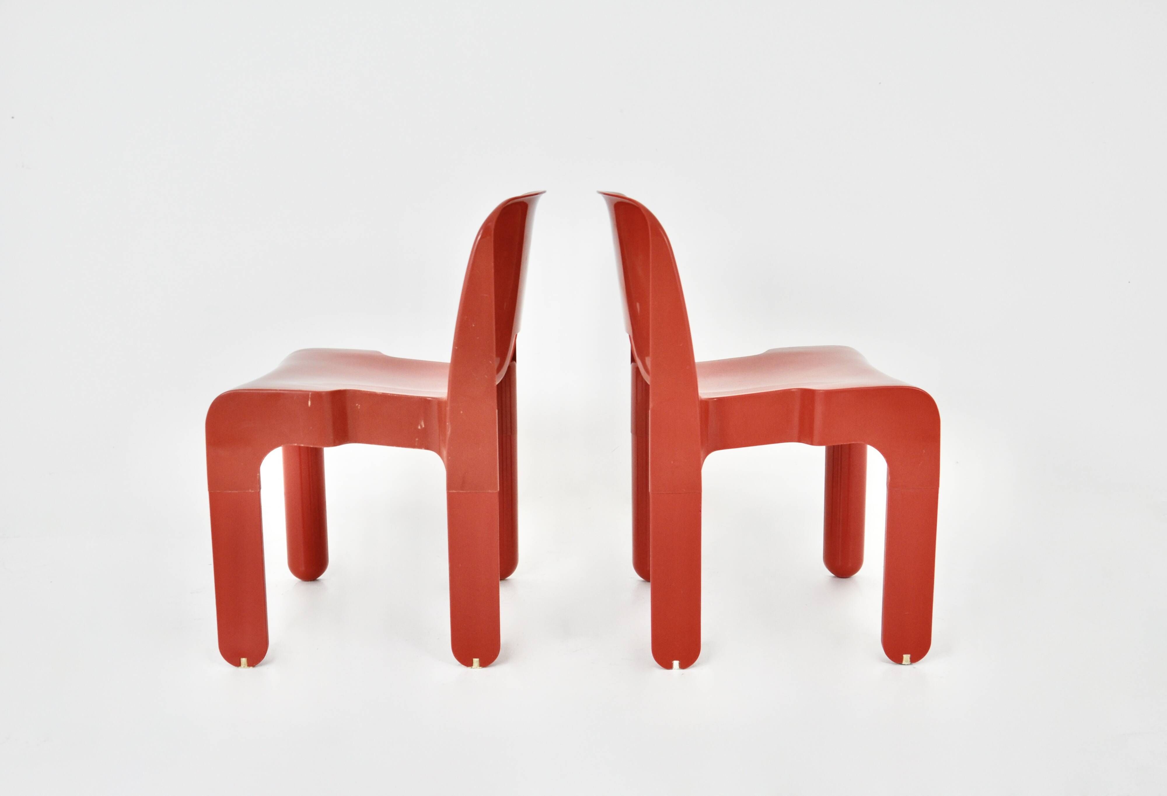 Model 4867 chairs by Joe Colombo for Kartell, 1970S, set of 2