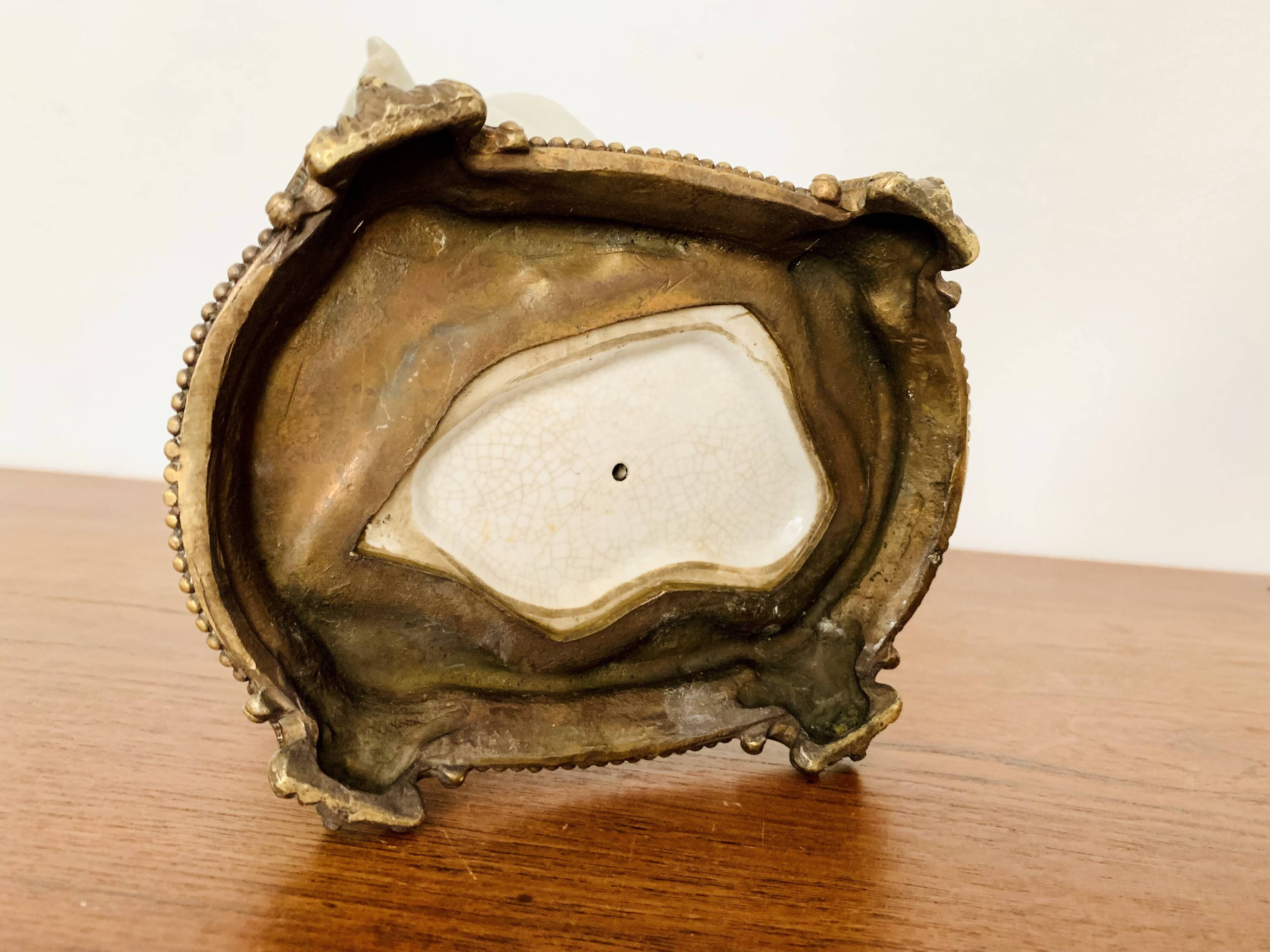 Bougeoir perroquet en céramique
