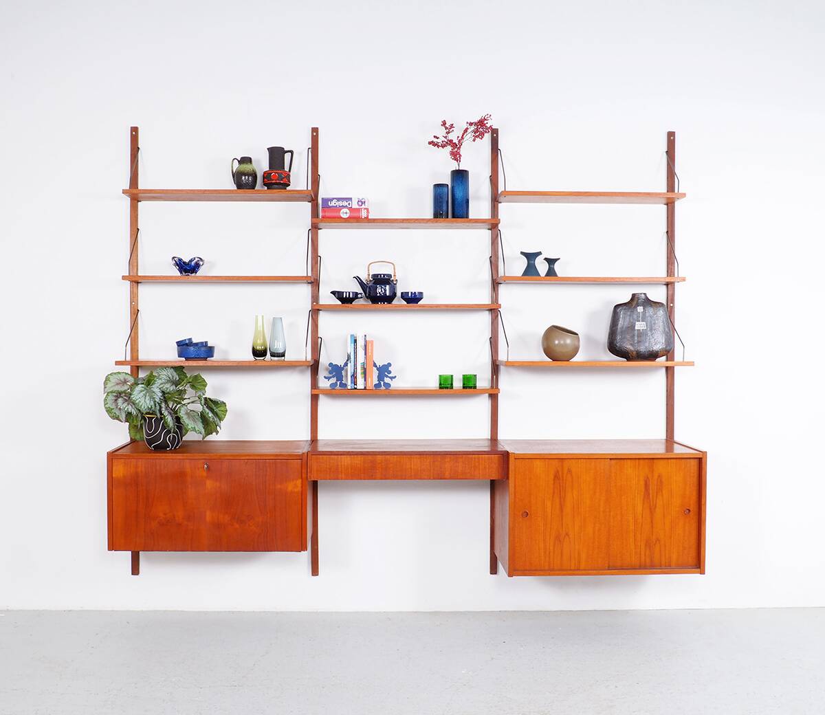 PS System Danish design teak wall system, 1960s