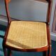 Suite de 6 chaises traineau Baumann cannées vintage