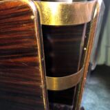 Antique art deco design rosewood waste paper basket