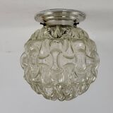 Bubble ceiling lamp in molded glass