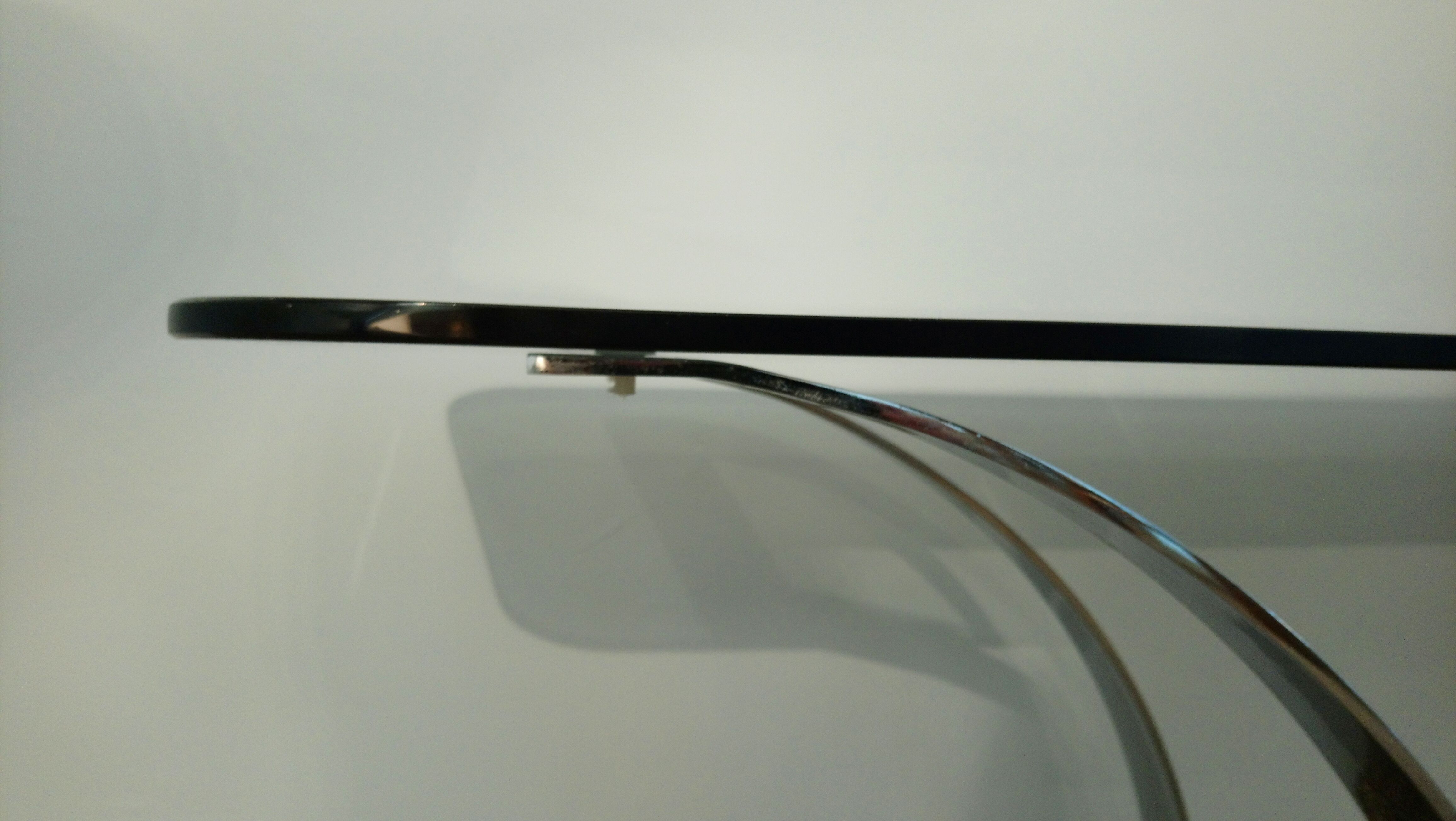 Console glass and chrome 70 years