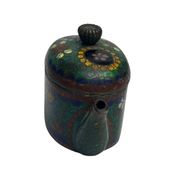 China, small cloisonné bronze teapot early 20th century