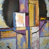 Abstract oil painting on canvas
