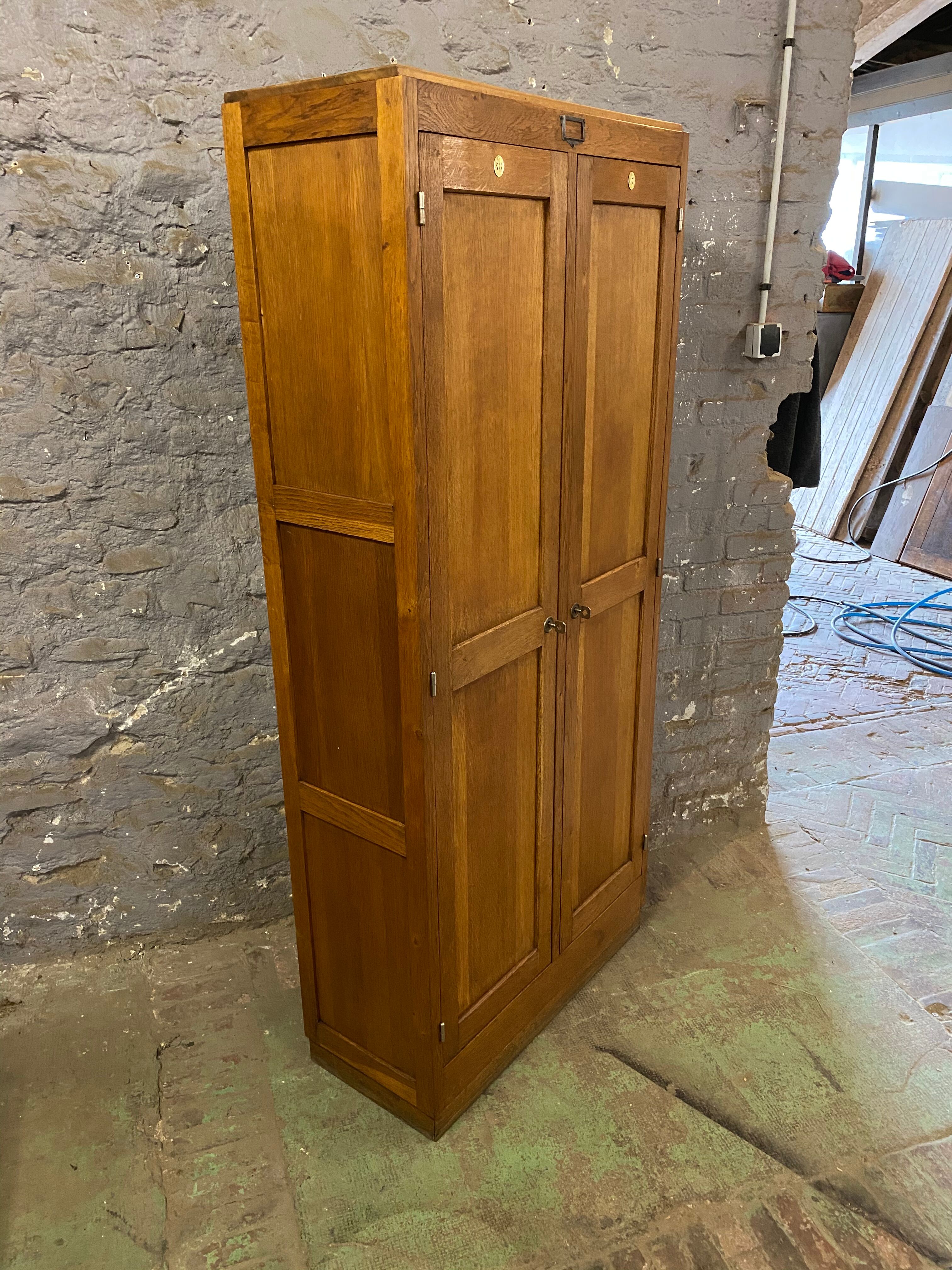 Vintage Parisian cabinet in small model oak
