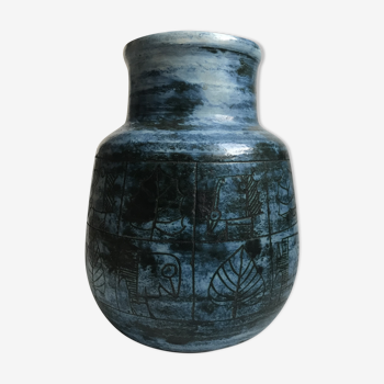 Jacques Blin, Big blue enamelled vase
