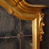 Miroir italien doré en bois et plâtre 119x117cm