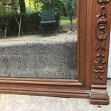 Carved wooden fireplace mirror 132 x 99