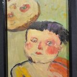 PETROVITCH (20th century) "The two children" Oil on canvas