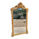 Miroir biseauté napoléon iii de style rocaille xixe, grand modèle, en bois doré