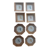 Lot de 8 assiettes de la savane