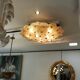Large Murano gold glass disc ceiling light