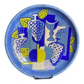 Sigismund olesiewicz for longwy, rare cubist art deco dish