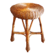 Round wicker stool 1960