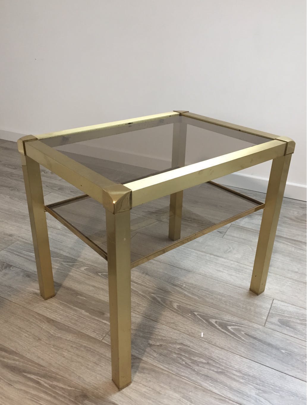 Table brass and glass Mara