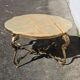 French Vintage Onyx Marble Bronze Coffee Table Style Louis XV 60s