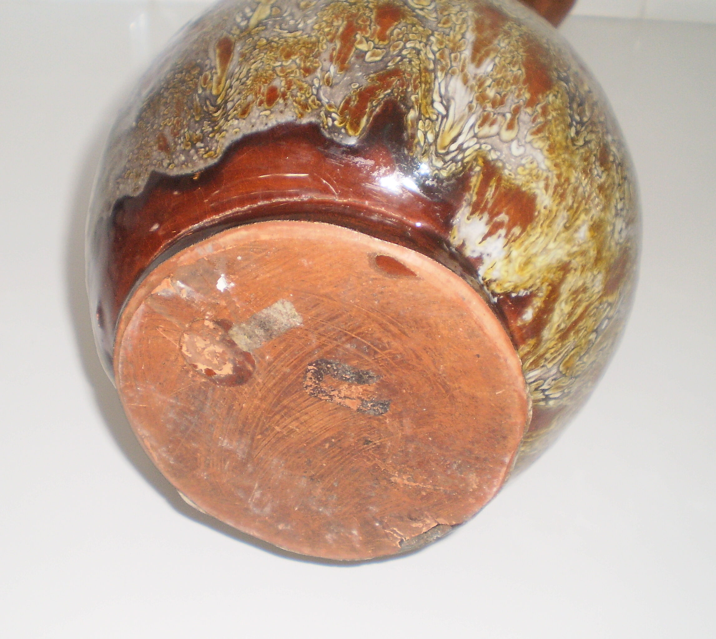 Vintage enamelled ceramic vase