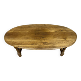 Louis XIII style coffee table in solid oak circa 1900