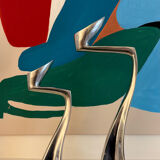 Set of 2 Swann candle holders by Matthew Hilton