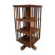 Old teak rotating bookcase