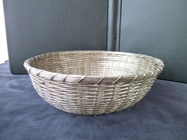 Breadbasket, banette in braided silver metal threads 23 cm