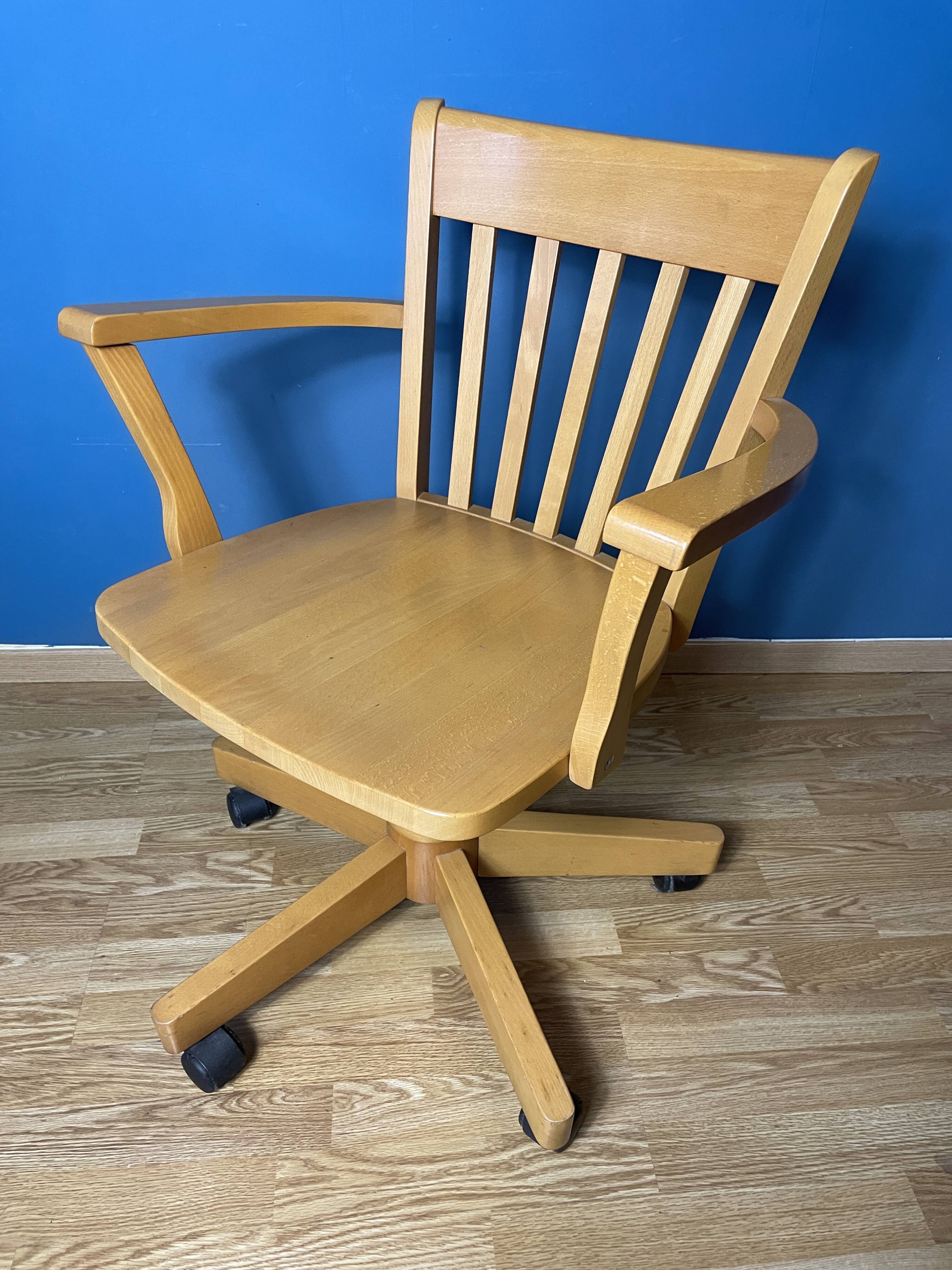 Vintage IKEA office chair Joel model solid pine