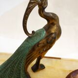 Art Deco Peacock Lamp