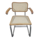 Breuer style armchair in original vintage canework