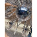 Contemporary "ca rezzonico" with flowers and leaves murano glass chandelier