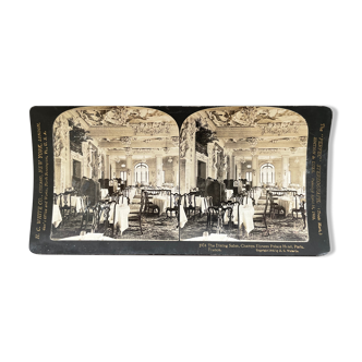 Photographie ancienne stereo, stereograph, luxe, albumine 1903 Palace Hôtel des Champs-Elysées Paris