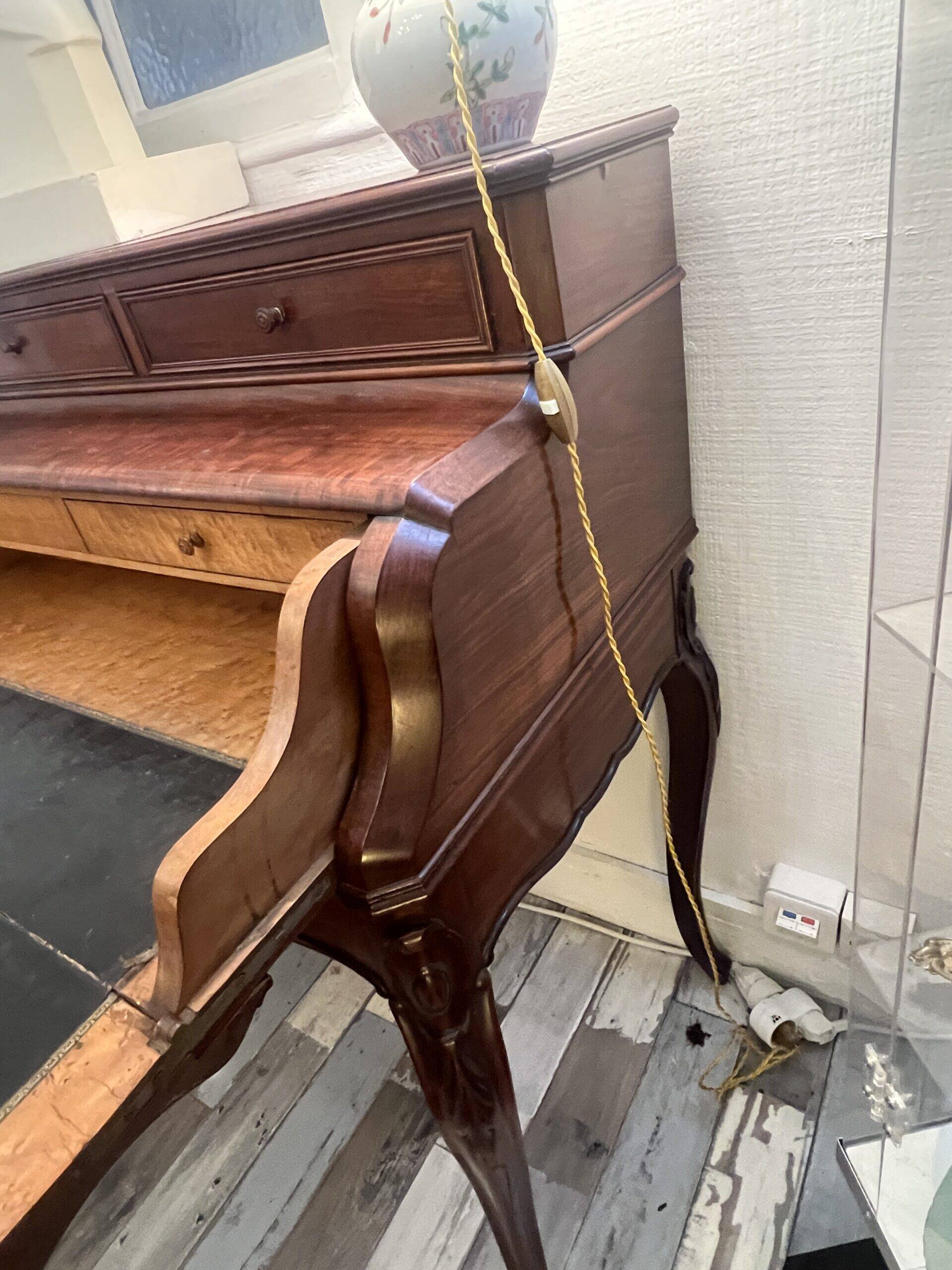 Small Napoleon III mahogany secretary desk, 19th century