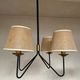 Modernist pendant lamp 1950 in the taste of Jean Royère tube and brass